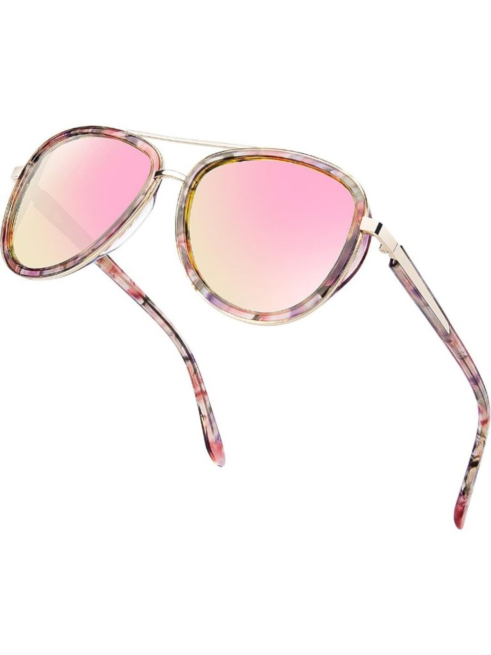 Luxury Polarized Aviator Sunglasses for Women - UV Protection, Stylish Acetate